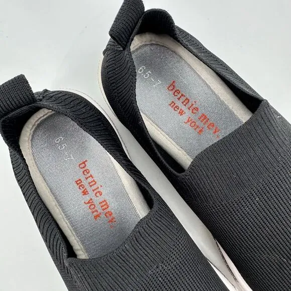 Bernie Mev Sparky Women Slip-On Sneaker Stretch Knit Black Womens EU 37 US 6.5-7