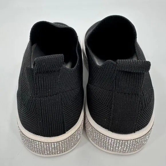 Bernie Mev Sparky Women Slip-On Sneaker Stretch Knit Black Womens EU 37 US 6.5-7