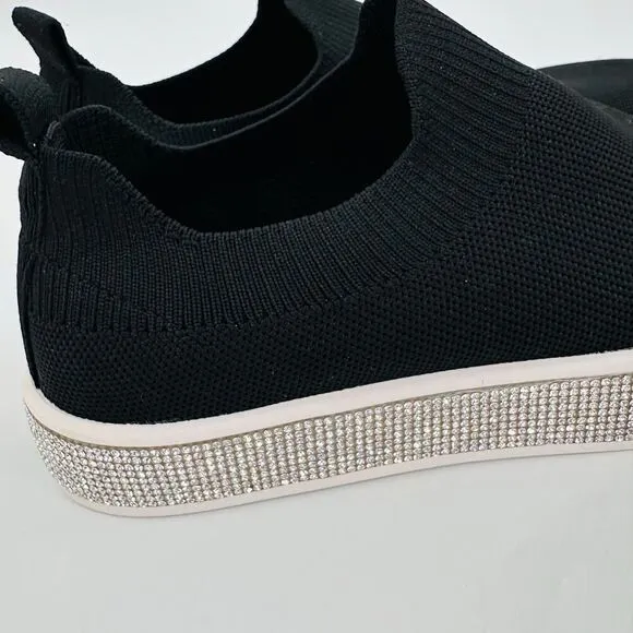 Bernie Mev Sparky Women Slip-On Sneaker Stretch Knit Black Womens EU 37 US 6.5-7