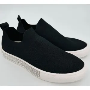 Bernie Mev Sparky Women Slip-On Sneaker Stretch Knit Black Womens EU 37 US 6.5-7