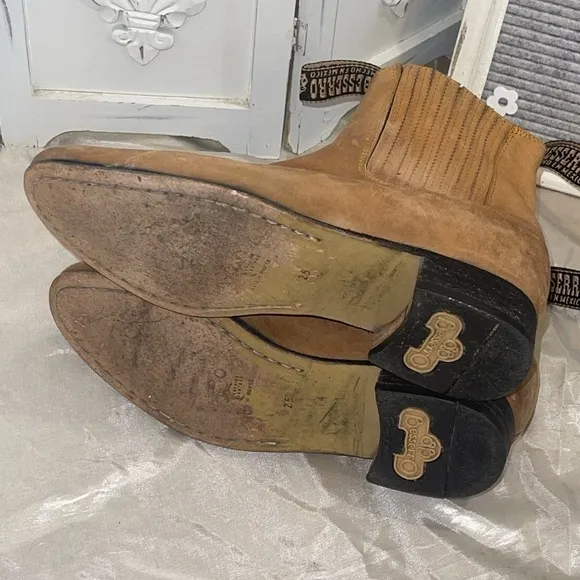 Besserro Tan Suede Like Mexican Ankle Boots