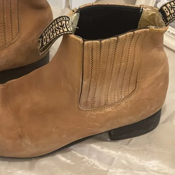 Besserro Tan Suede Like Mexican Ankle Boots