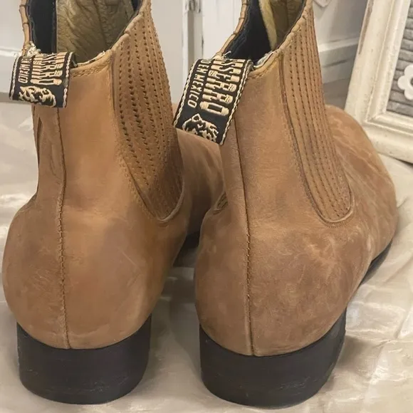 Besserro Tan Suede Like Mexican Ankle Boots