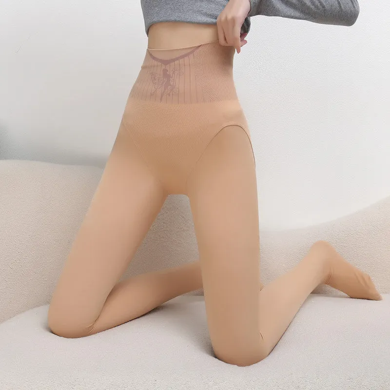 [Best Gift For Her] No-Take-Off Faux Fleece Lined Translucent Socks