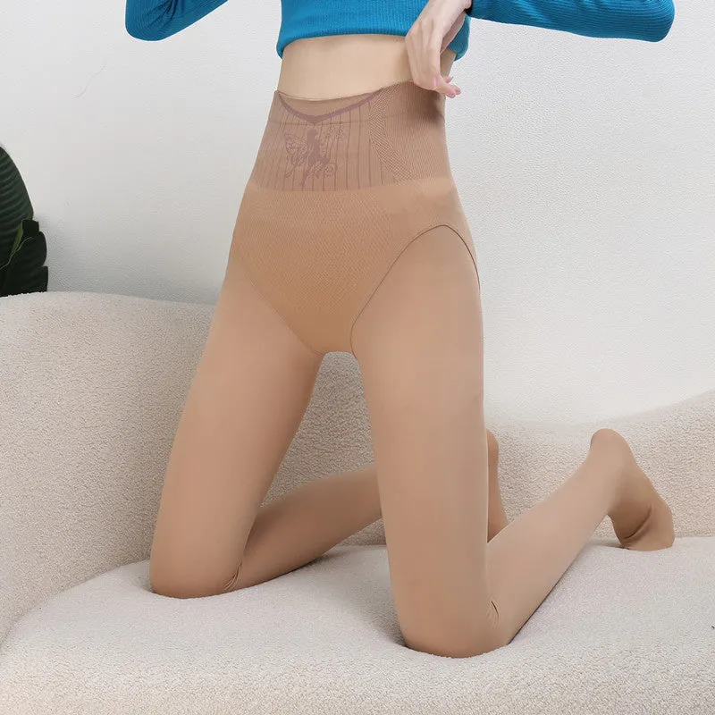 [Best Gift For Her] No-Take-Off Faux Fleece Lined Translucent Socks