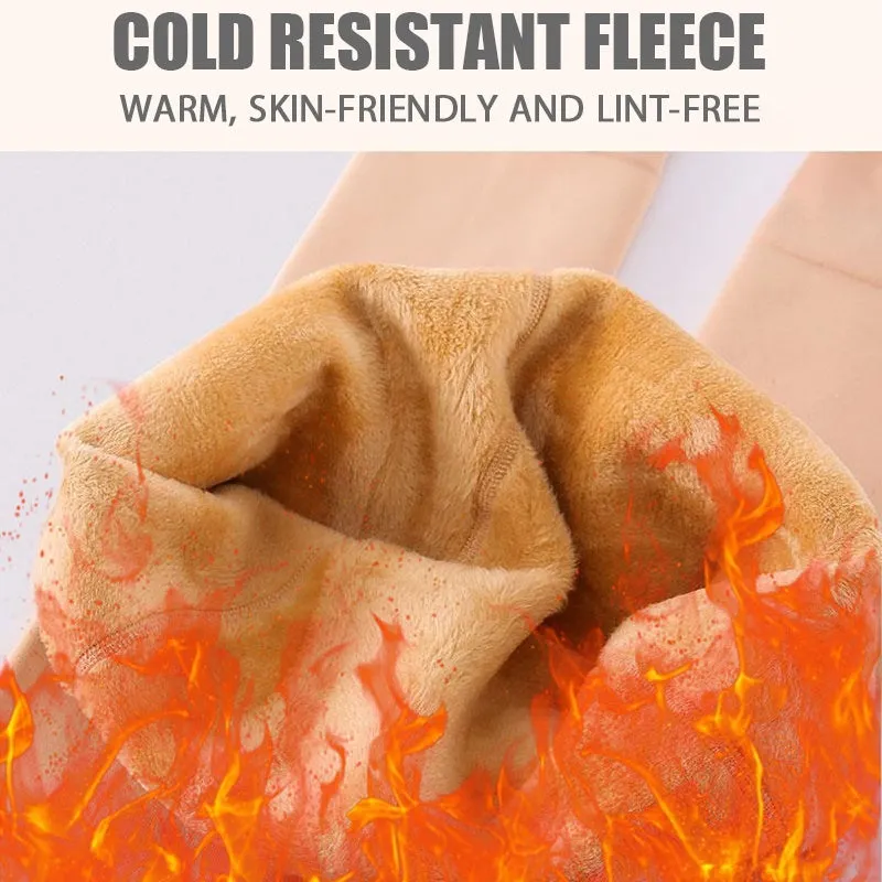 [Best Gift For Her] No-Take-Off Faux Fleece Lined Translucent Socks