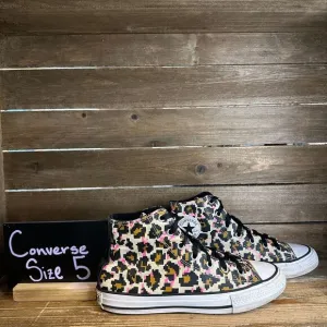 Big Kids Converse‎ 8 Bit CTAS Hi Top Brown Canvas Casual Sneakers Shoes Size 5 Y