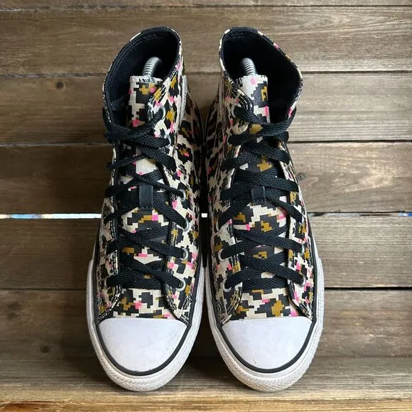 Big Kids Converse‎ 8 Bit CTAS Hi Top Brown Canvas Casual Sneakers Shoes Size 5 Y
