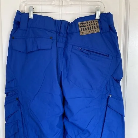 Billabong Snowboard Pants Mens Large‎ Blue Waterproof Breathable 7 Pockets