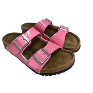 Birkenstock Arizona Birko-Flor Pink Double Strap Sandals Size 32 L1
