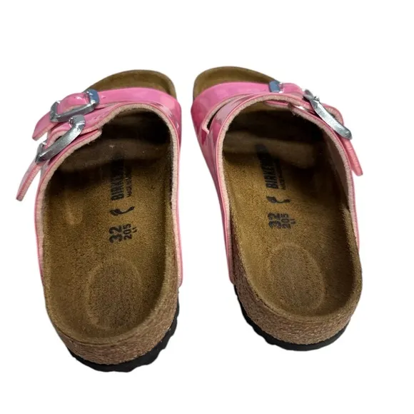 Birkenstock Arizona Birko-Flor Pink Double Strap Sandals Size 32 L1