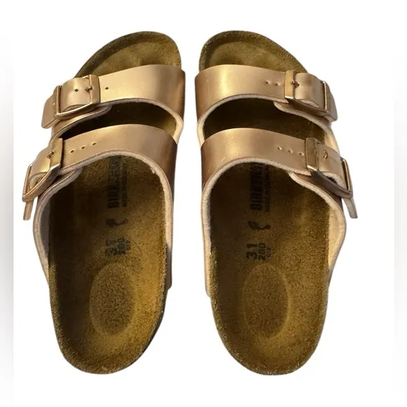 Birkenstock Arizona kids Birko-Flor Mettalic Sandal 31 (13-13.5)