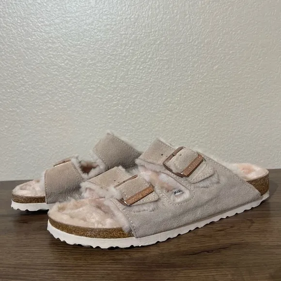 Birkenstock Beige Suede Sandals