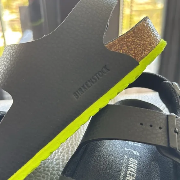 Birkenstock Kids Milano KidsBirko-Flor - Desert Soil Black Lime