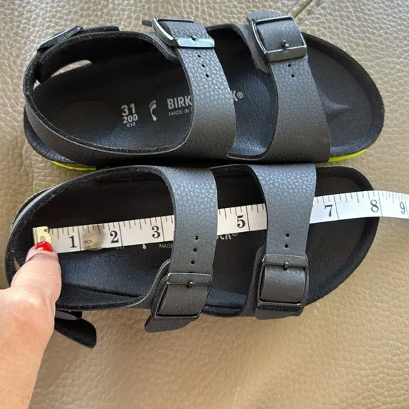 Birkenstock Kids Milano KidsBirko-Flor - Desert Soil Black Lime