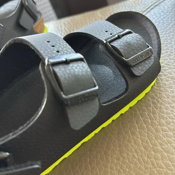 Birkenstock Kids Milano KidsBirko-Flor - Desert Soil Black Lime