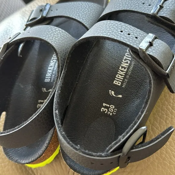 Birkenstock Kids Milano KidsBirko-Flor - Desert Soil Black Lime