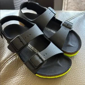 Birkenstock Kids Milano KidsBirko-Flor - Desert Soil Black Lime