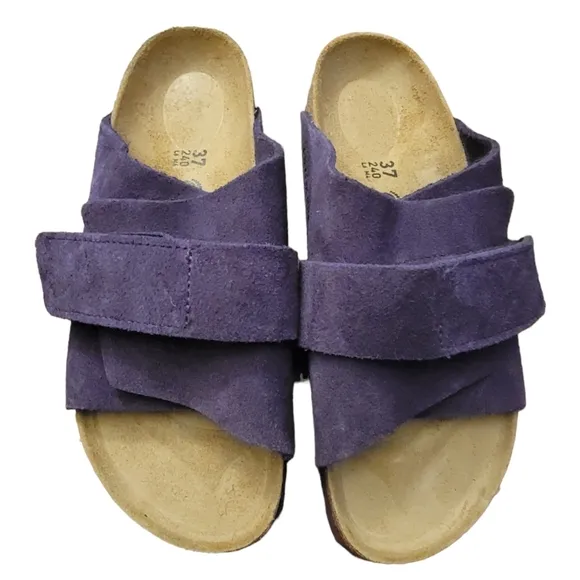 Birkenstock Kyoto Suede Leather Sandals in Wine Color Size/ 6