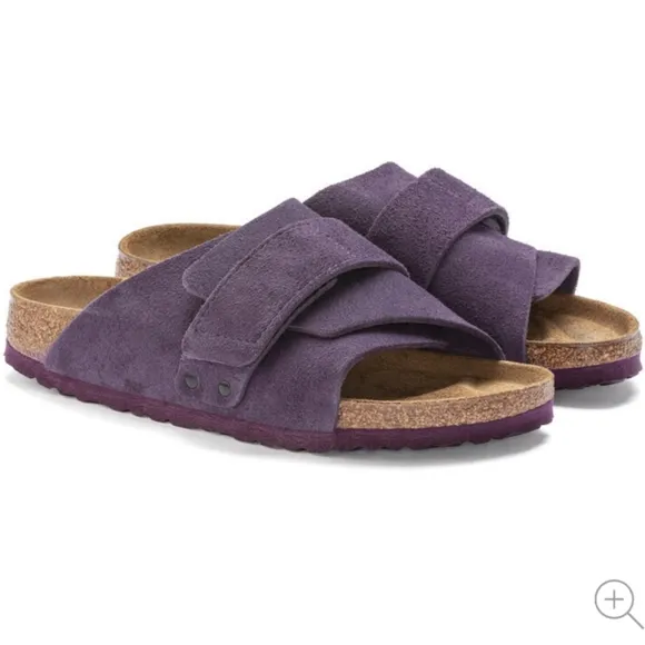 Birkenstock Kyoto Suede Leather Sandals in Wine Color Size/ 6