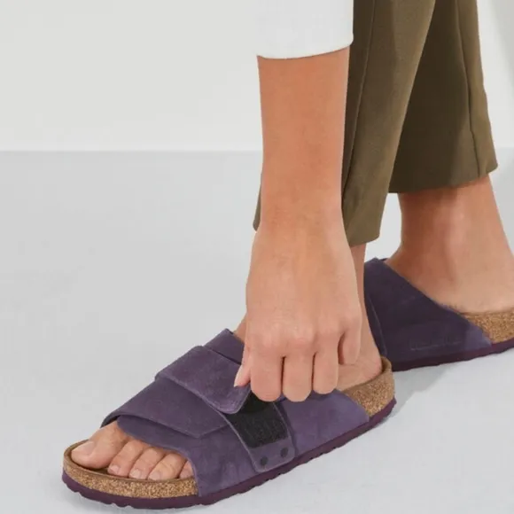 Birkenstock Kyoto Suede Leather Sandals in Wine Color Size/ 6
