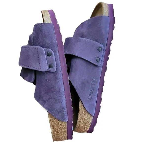 Birkenstock Kyoto Suede Leather Sandals in Wine Color Size/ 6