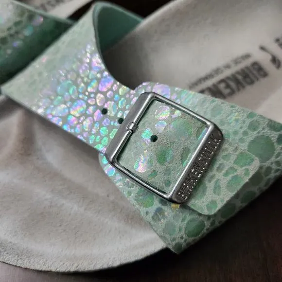 Birkenstock Madrid Iridescent Mint Sandals Size EU 40