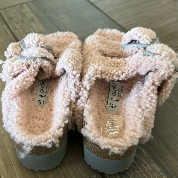 Birkenstock Papillio Arizona Big Buckle Shearling sandals size 6