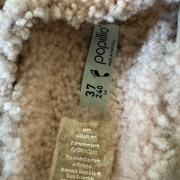 Birkenstock Papillio Arizona Big Buckle Shearling sandals size 6