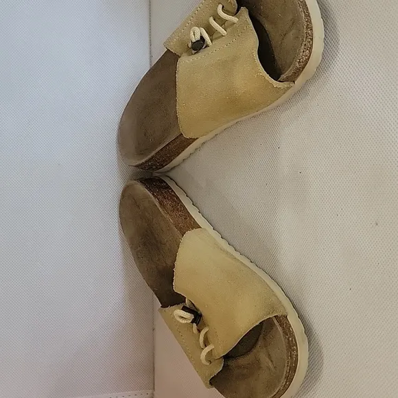 BIRKENSTOCK PAPILLIO SLIDE STYLE TAN SUEDE SANDALS‎ (sz 7)