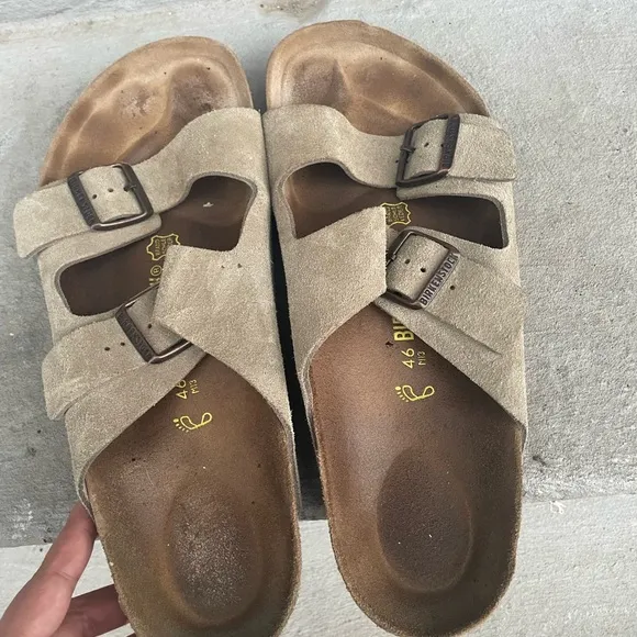 Birkenstock Taupe Suede Sandals