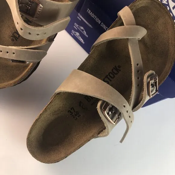 Birkenstock Unisex Mayari Sandals - Tabacco Brown Oiled Leather US6 EU37