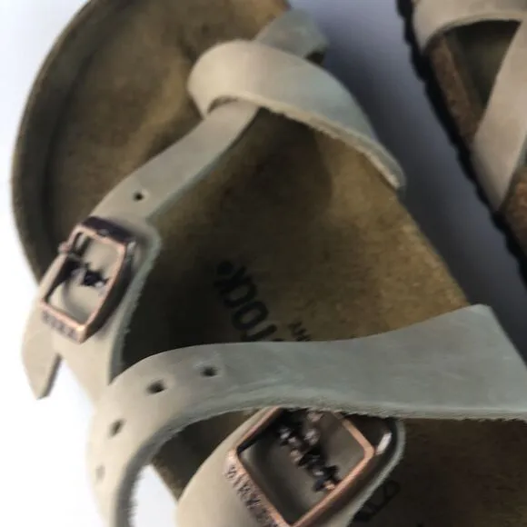 Birkenstock Unisex Mayari Sandals - Tabacco Brown Oiled Leather US6 EU37