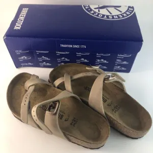 Birkenstock Unisex Mayari Sandals - Tabacco Brown Oiled Leather US6 EU37