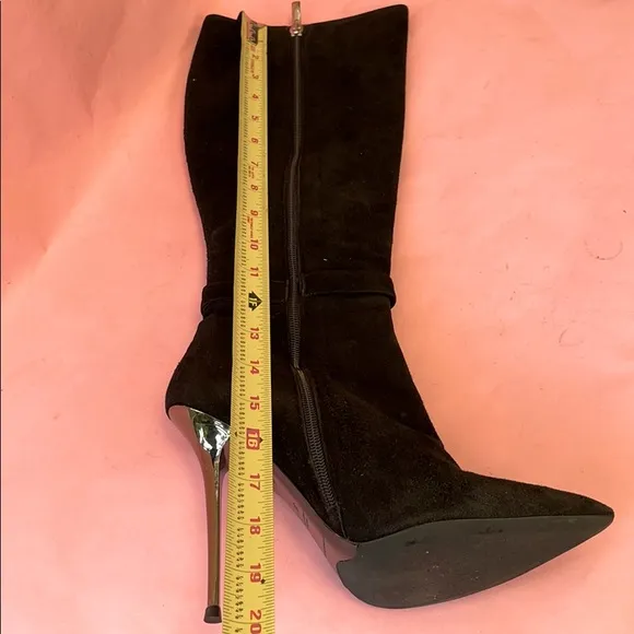 Black Gerardina Di Maggio suede leather boots