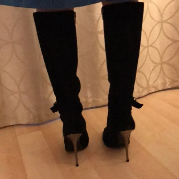 Black Gerardina Di Maggio suede leather boots