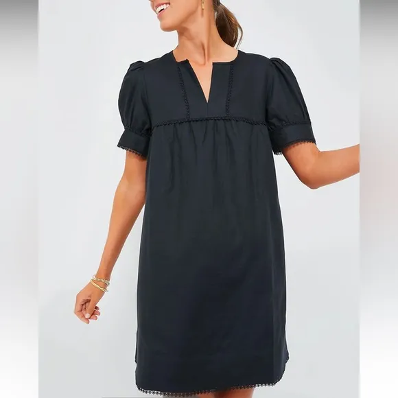 Black Linen Bridget Dress