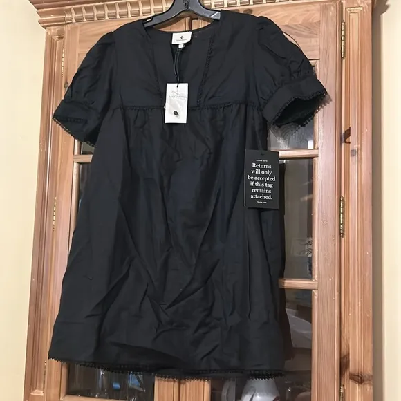 Black Linen Bridget Dress