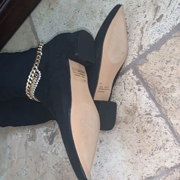 Black Vegan Suede Boots