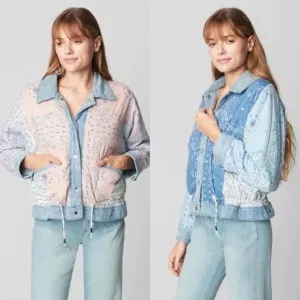 Blank NYC Summer Breeze Reversible Denim Dolman Jacket