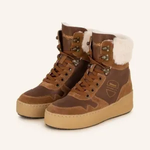 Blauer USA lace up faux fur boots