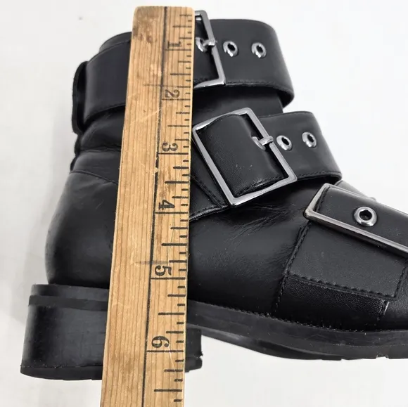 Blondo Camila Black Buckle Waterproof Moto Boots