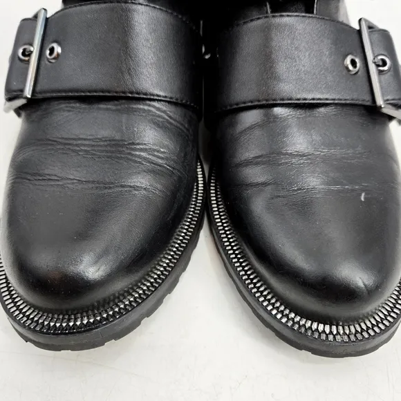 Blondo Camila Black Buckle Waterproof Moto Boots