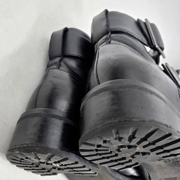 Blondo Camila Black Buckle Waterproof Moto Boots