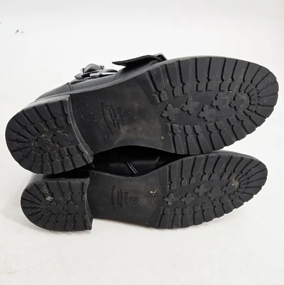 Blondo Camila Black Buckle Waterproof Moto Boots