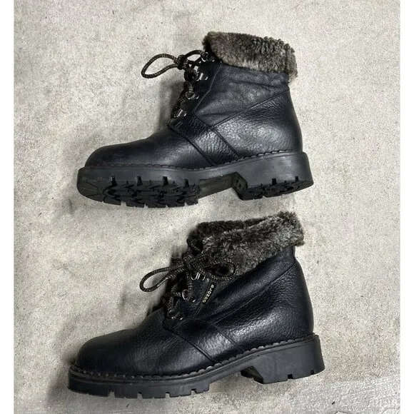 Blondo Genuine Shearling Mouton Leather Waterproof Boots Vintage Size 7.5 B