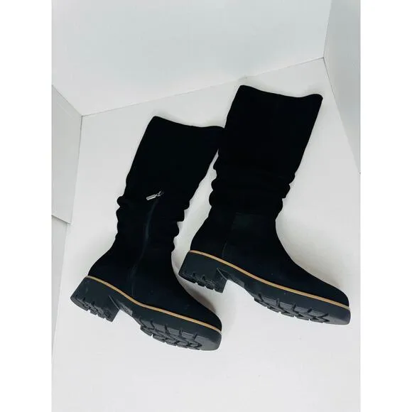 Blondo Kray tall Waterproof Boot in Black Suede size 8