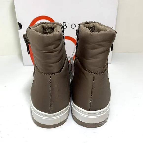 Blondo Nordstrom Samarie Quilted Boots Suede Nylon Booties Brown Size 9.5 NEW