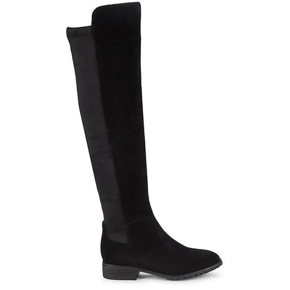 Blondo Presto Waterproof Over the Knee Suede Boots Black 10 NEW