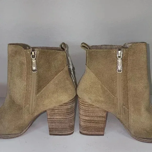 Blondo Reese waterproof size 8.5 ankle boot in taupe suede nwob